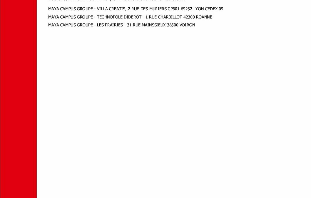 Certificat Qualiopi V.4 – MAYA CAMPUS GROUPE – 2111_CN_01093 P2