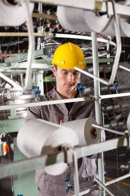 textile industrial worker working