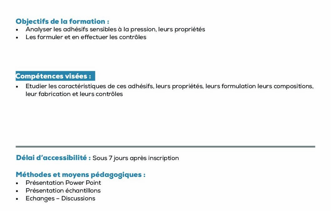 TE35 Adhésifs sensibles à la pression
