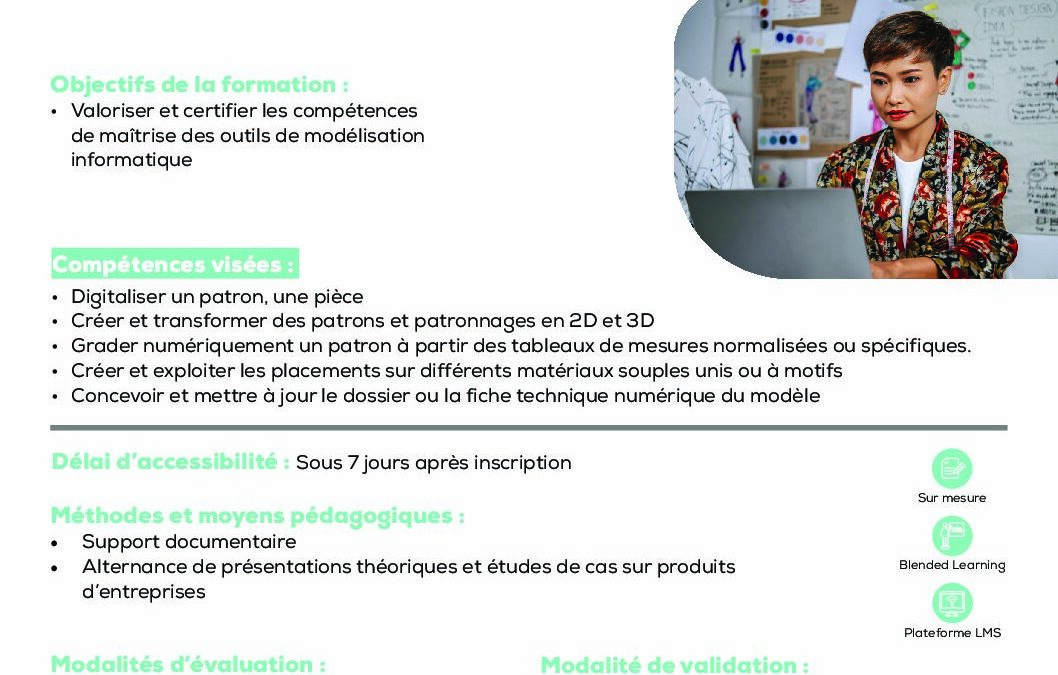 BE14 CAO Métiers de la Mode et Textile