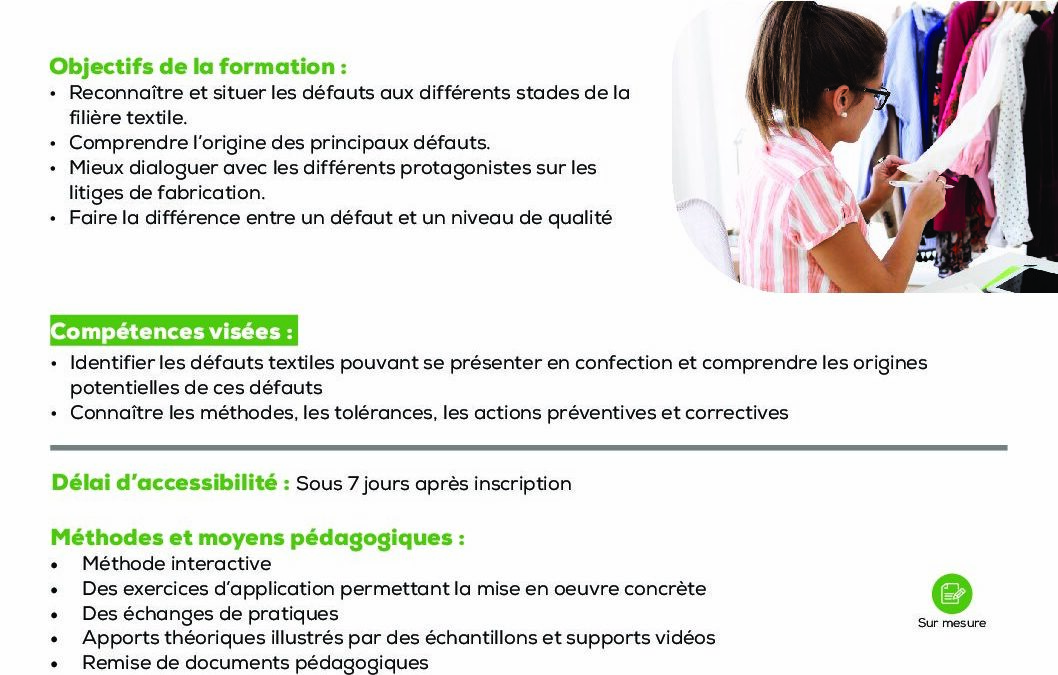 BM11 Classification des défauts confection