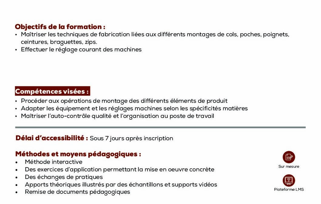 FP3 Confection élements de produits