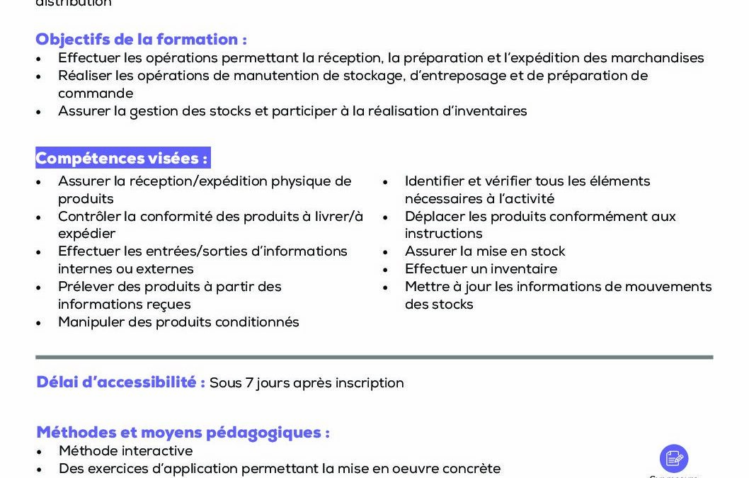 LO6 Agent logistique