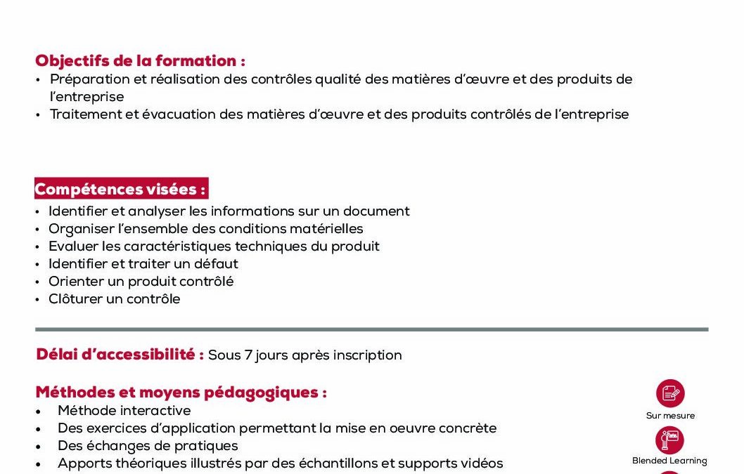 PI11 Opérateur qualité
