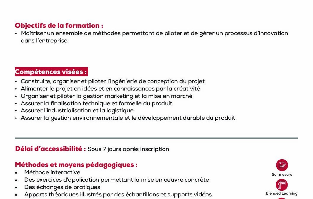 PI15 Elaborer un projet d’innovation