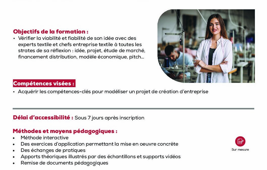 PI16 Créer son activité dans le Textile