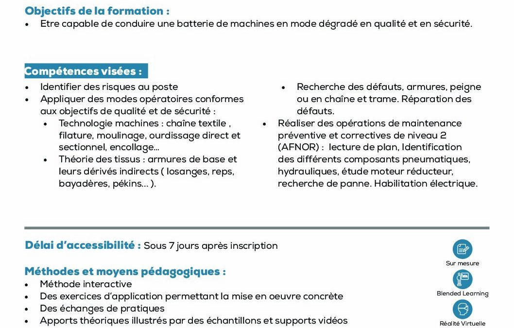 TE6 Intervention durant la production