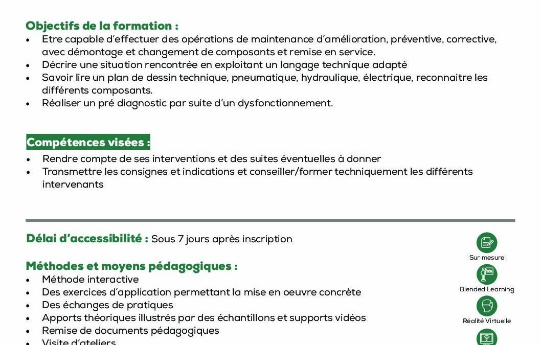ST31 Propositions d’améliorations sur des équipements industriels et conseils aux utilisateurs