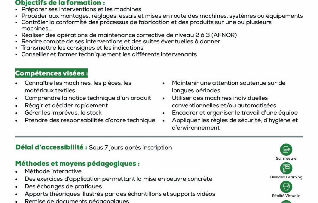 ST32 Régleur de machines de production