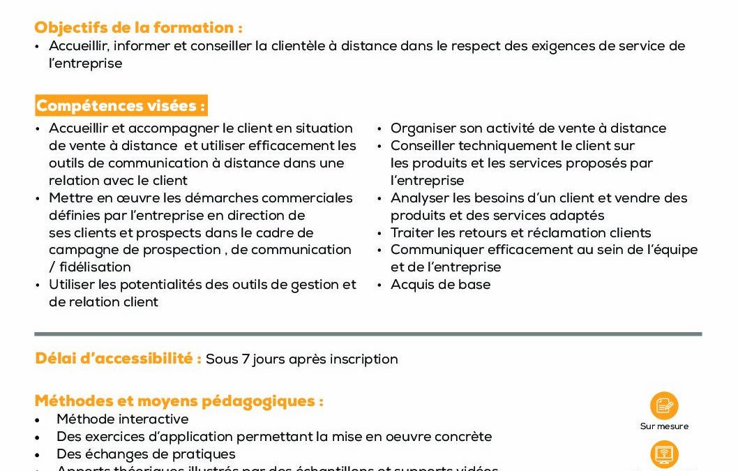 SC10 Vente Conseil à distance