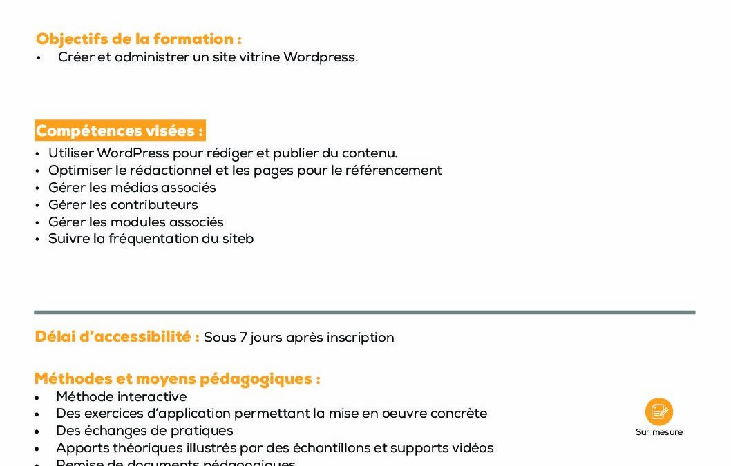 SC23 Administration de sites wordpress