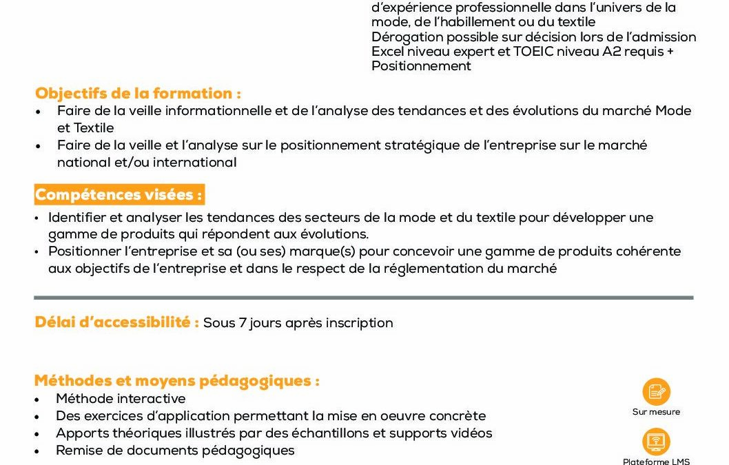 SC4 Analyser les tendances et les évolutions du marché