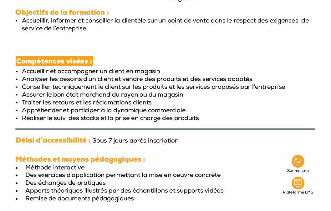 SC9 Vente Conseil en magasin