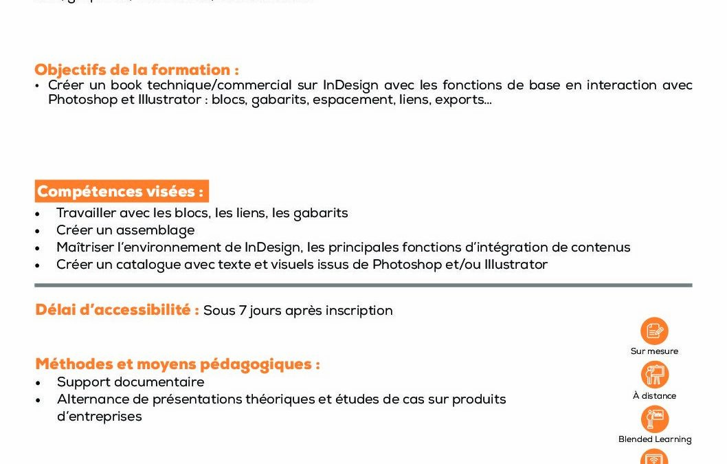 CR17 InDesign réalisation de catalogues dossiers techniques