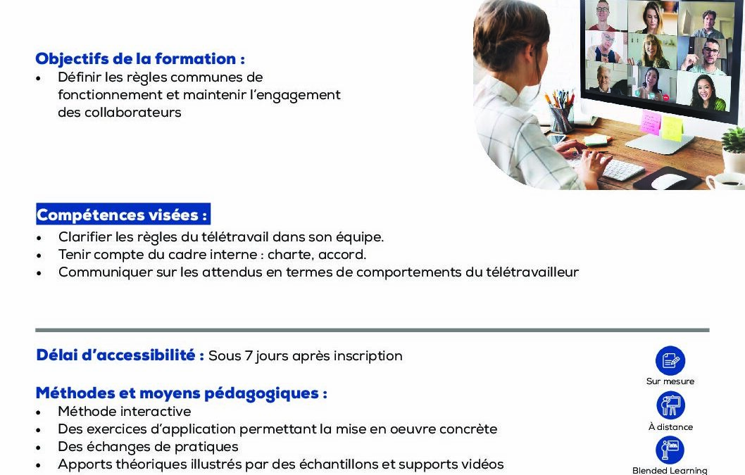 PM1 Manager une équipe en télétravail