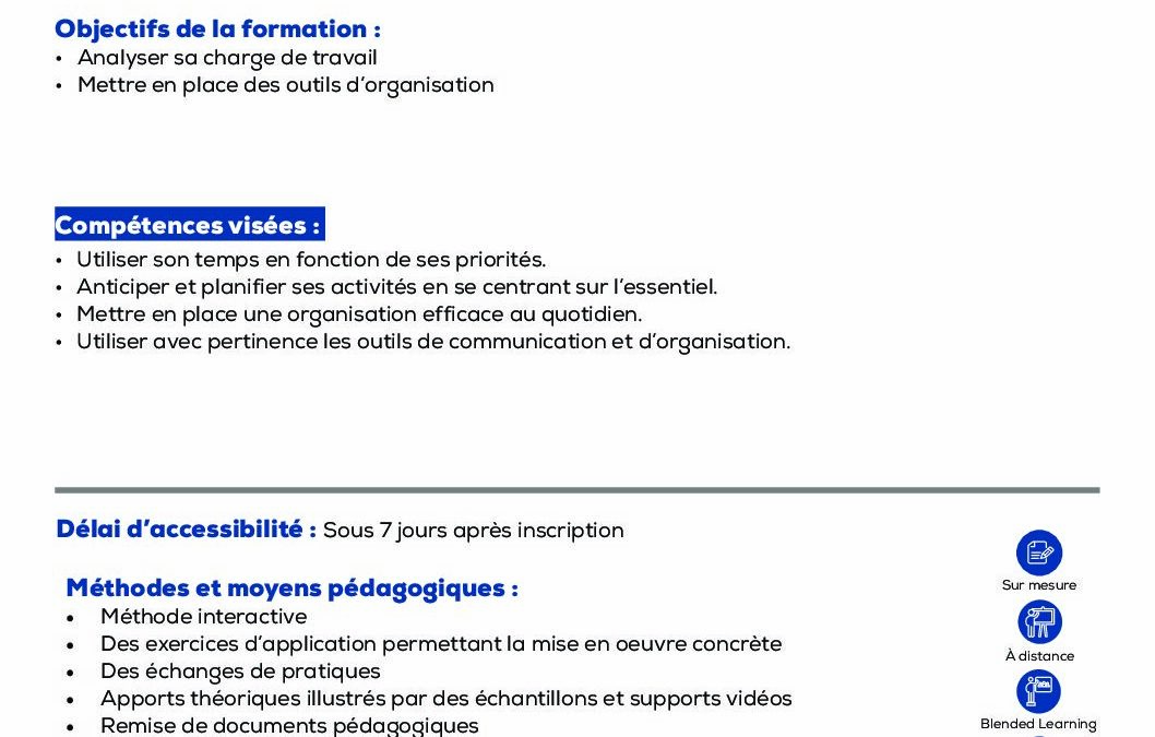 PM10 Gestion du temps et des priorités