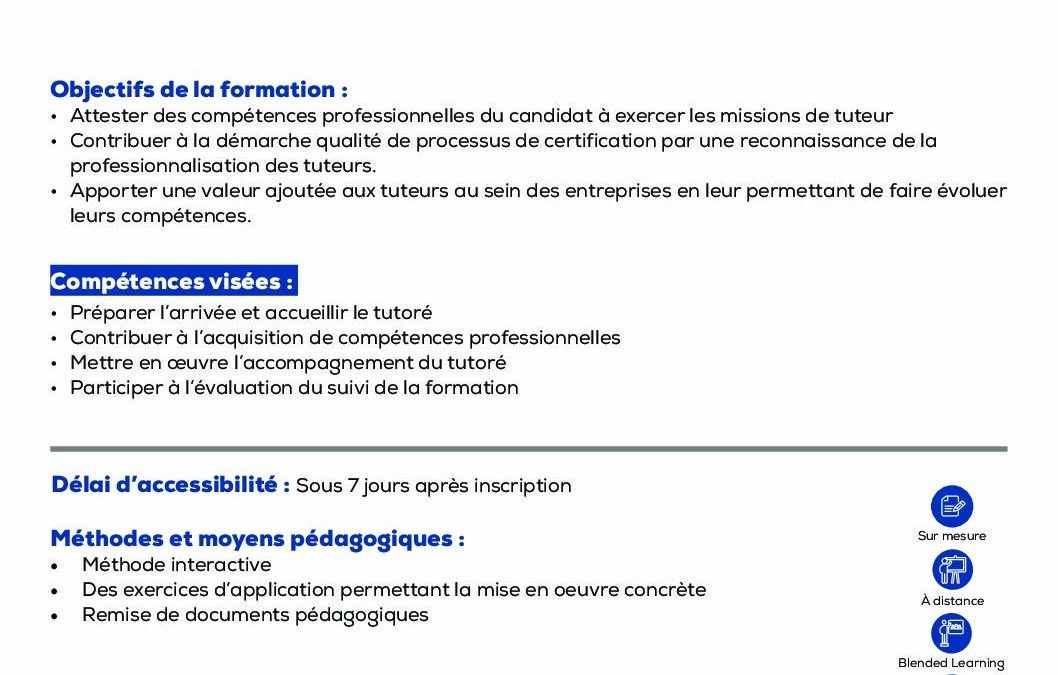 PM16 Tutorat en entreprise