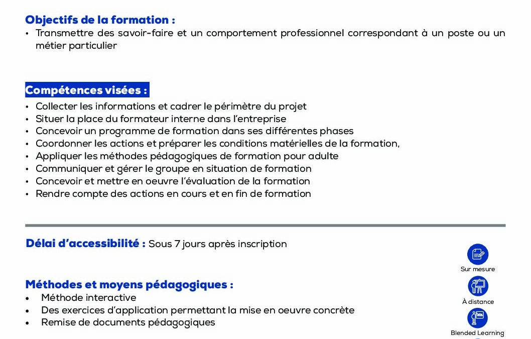 PM19 Formateur interne