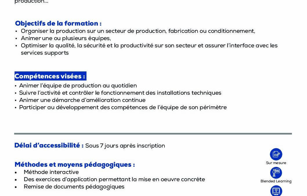 PM20 Animateur d’équipe