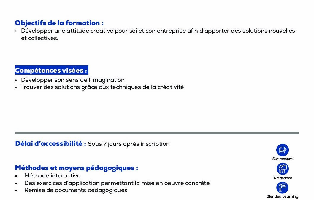 PM23 Réveiller sa créativité en entreprise