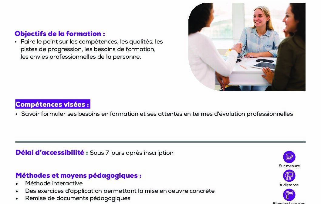 RH11 Préparer son bilan professionnel
