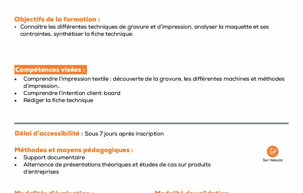 CR12 Comment analyser une maquette en vue de son impression textile