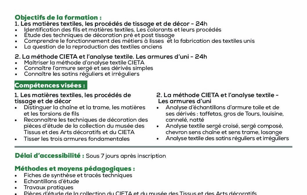 ST1- Connaissances de base pour l’identification