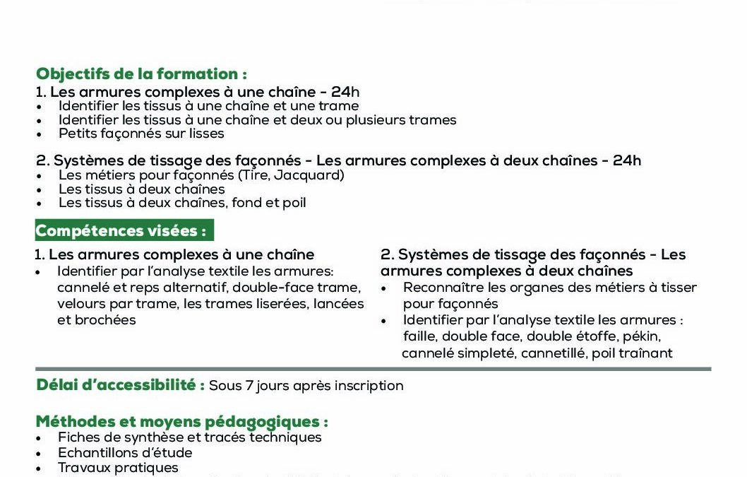 ST2-Connaissances approfondies pour l’étude des textiles anciens