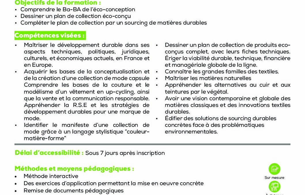 RSE14 Concevoir une collection de mode éco responsable