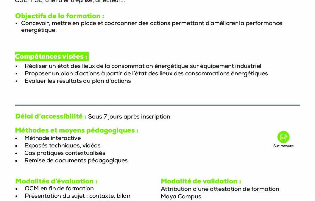 RSE18 CCP Référent énergie dans l’industrie