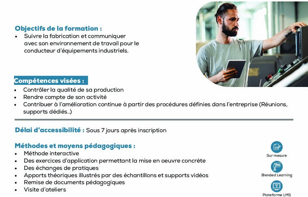 TE13 Suivre la production et contribuer à l’amélioration continue