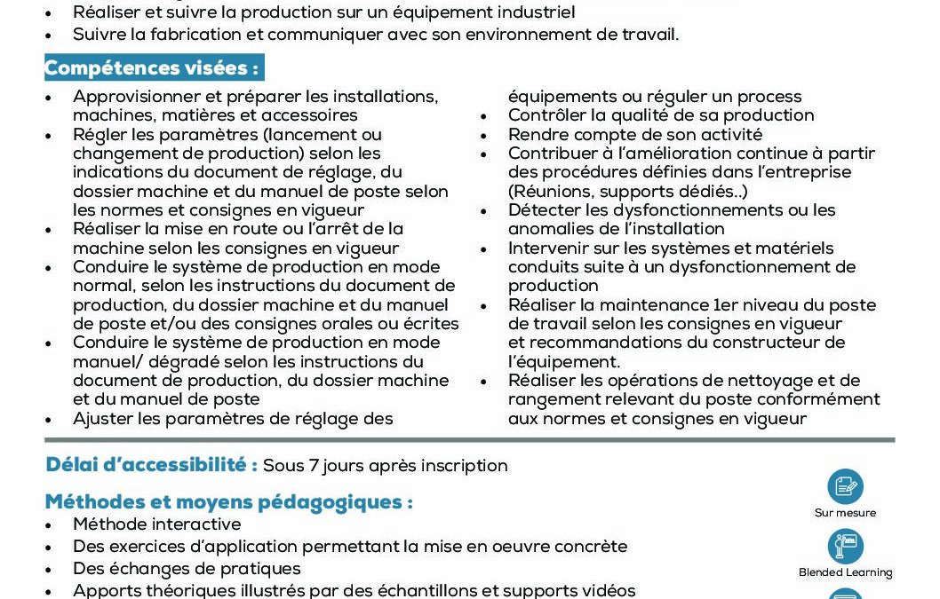 TE15 Conducteur d&rsquo;équipements industriels textile
