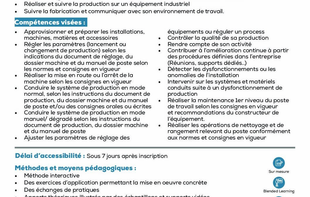 TE15 Conducteur d&rsquo;équipements industriels textile